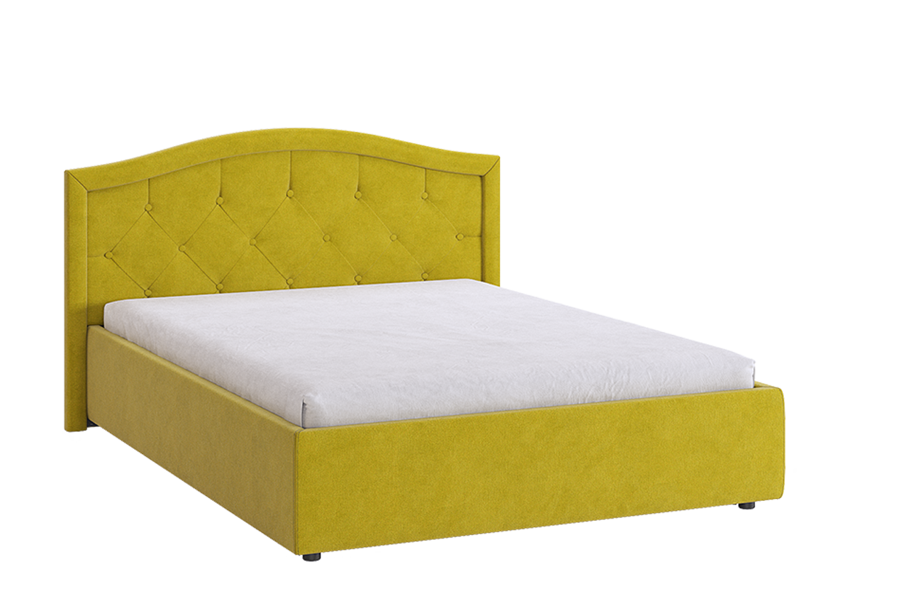 Кровать с основанием Верона 2 140х200 см (янтарь (велюр))