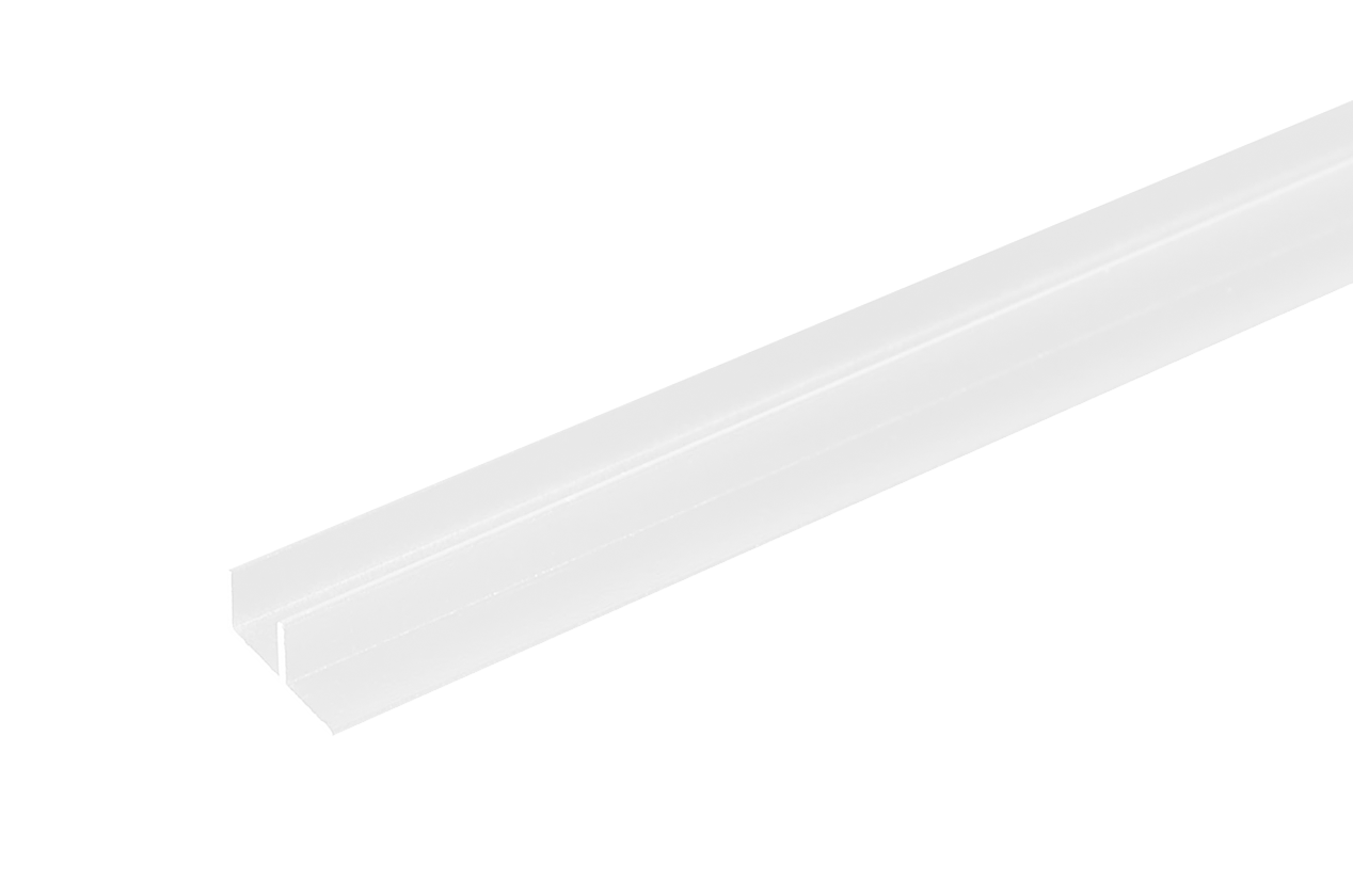 Угловая планка "F-образная" для стеновой панели 6мм (белый)