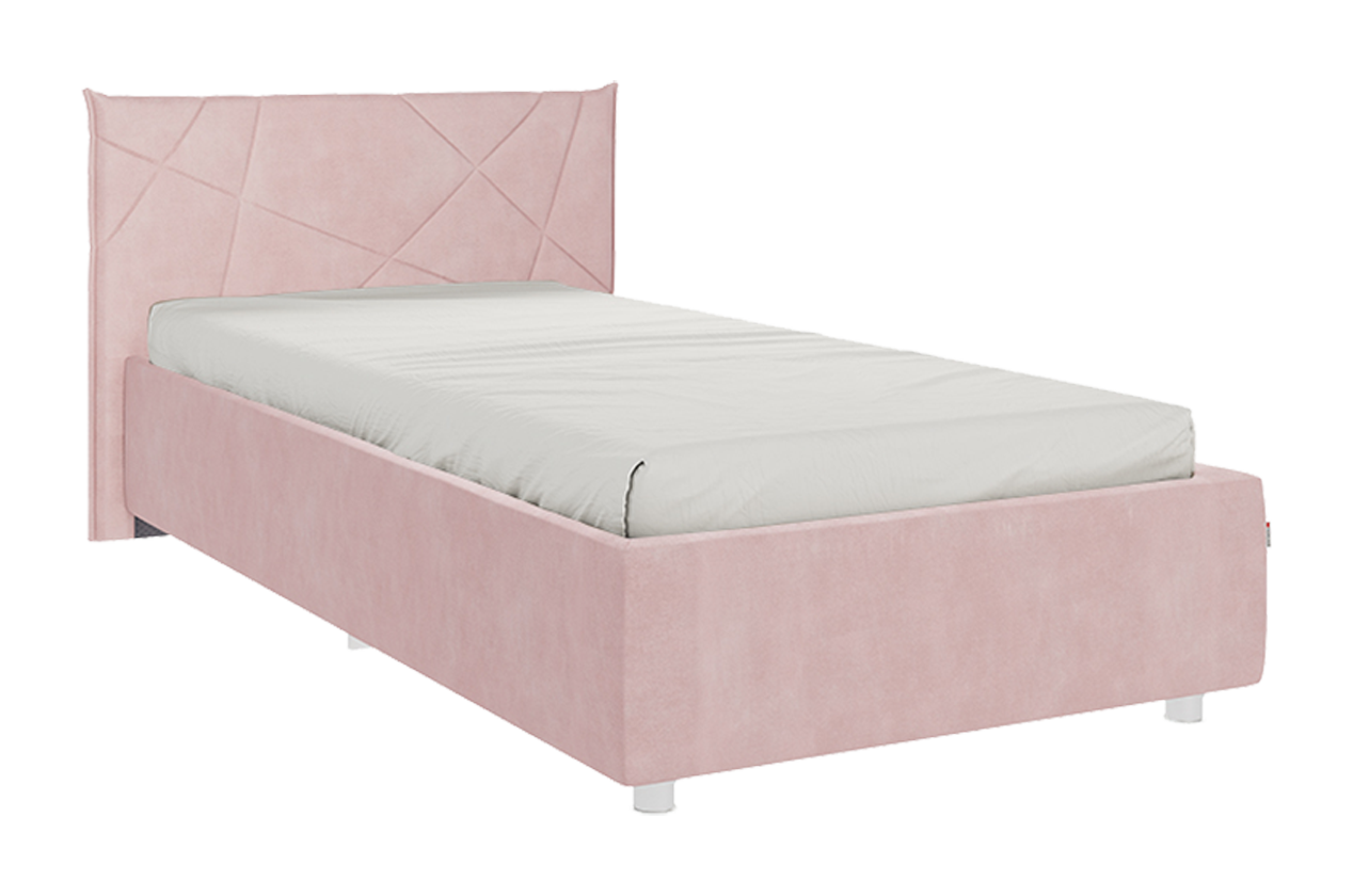 Кровать с основанием Бест 90х200 см (нежно-розовый (велюр))