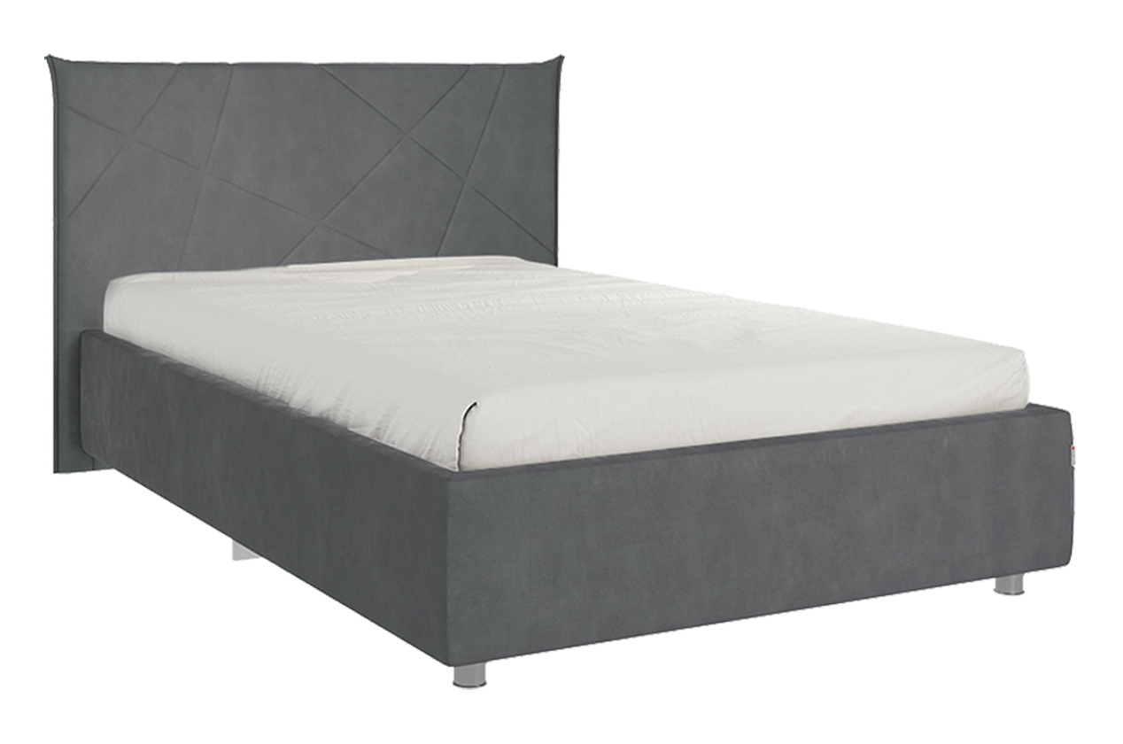 Кровать с основанием Бест 120х200 см (графит (велюр))