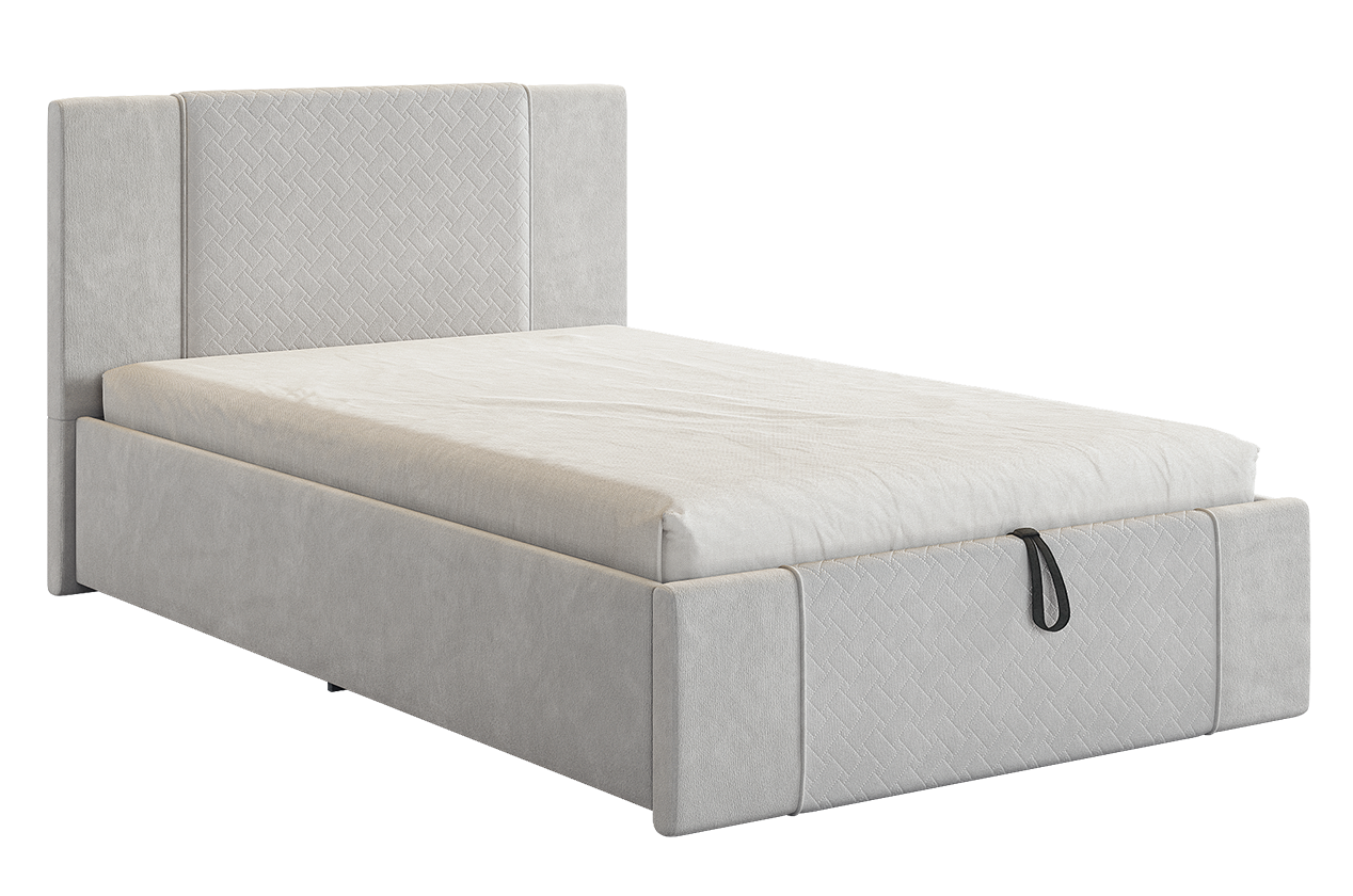 Кровать с подъемным механизмом Хлоя 120х200 см (галька (велюр))