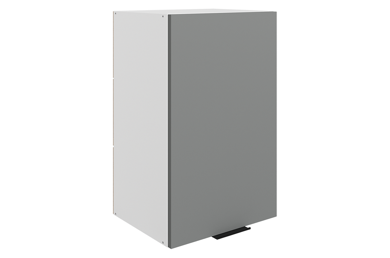 Стоун Шкаф навесной L400 Н720 (1 дв. гл.) (белый/оникс софттач)