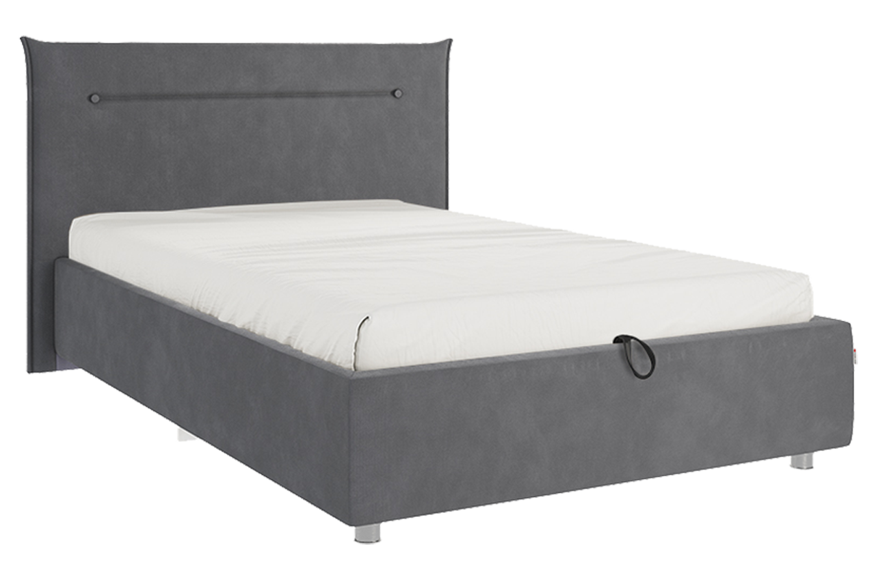 Кровать с подъемным механизмом Альба 120х200 см (графит (велюр))