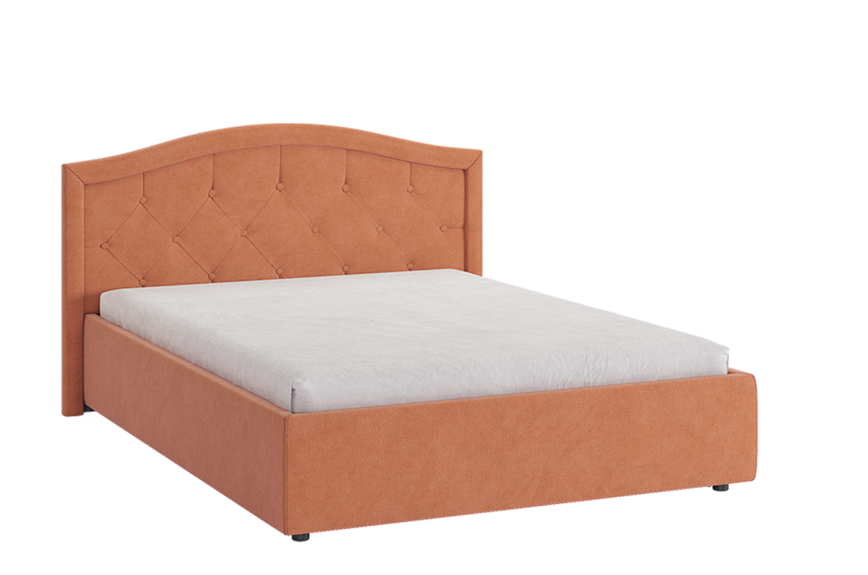 Кровать с основанием Верона 2 140х200 см (персик (велюр))
