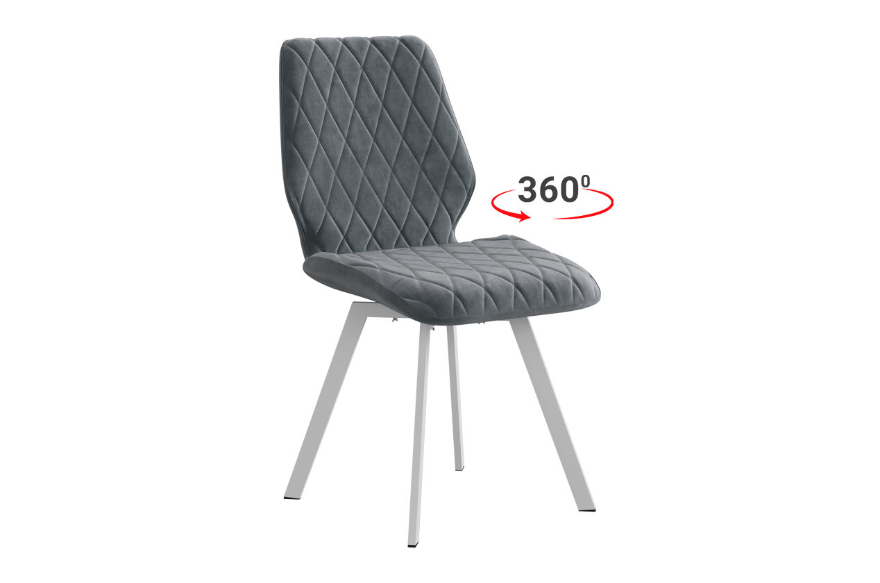 Стул Орион Т2П (графит (велюр)/белый)