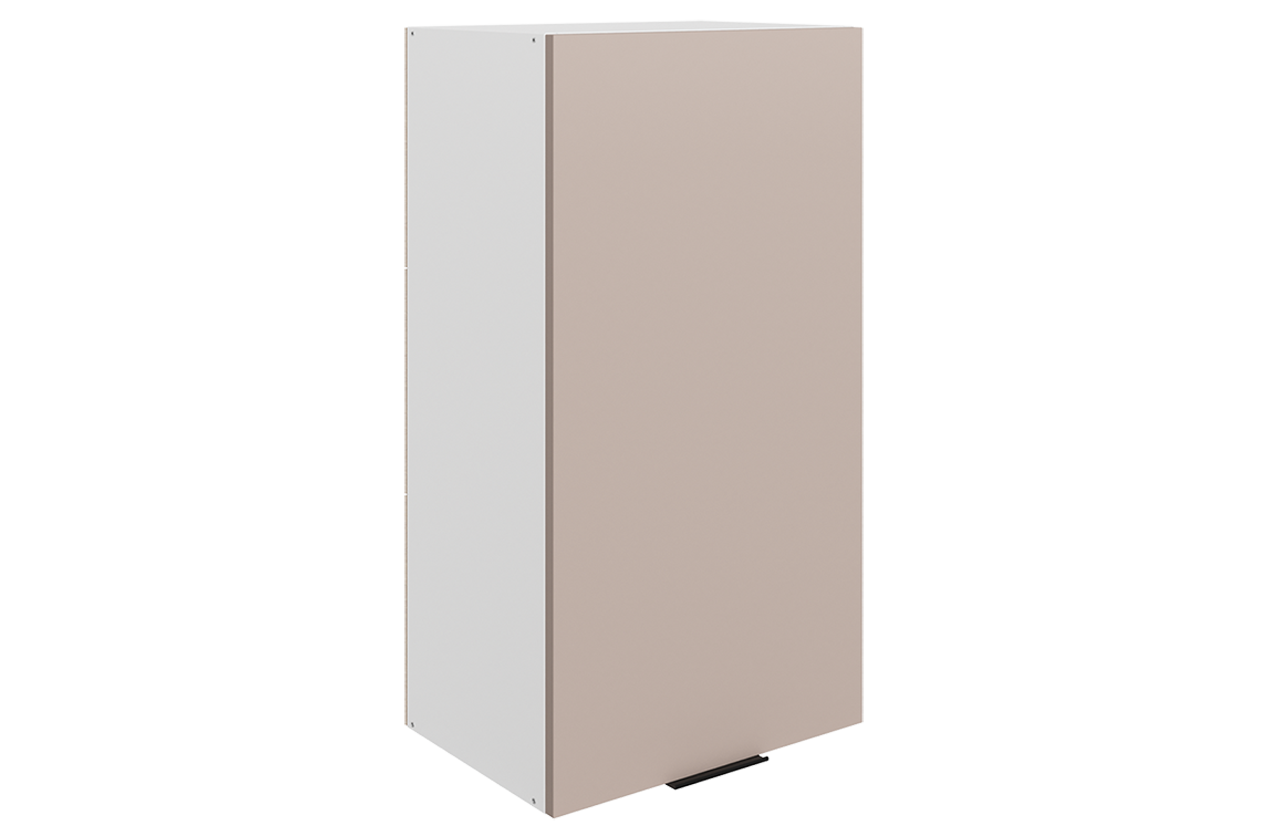 Стоун Шкаф навесной L450 Н900 (1 дв. гл.) (белый/грей софттач)