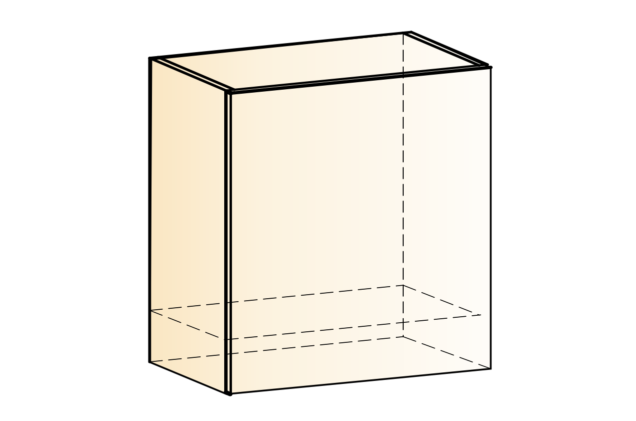 Бостон Шкаф навесной под вытяжку L600 Н566 (1 дв. гл.) (белый/графит глянец)