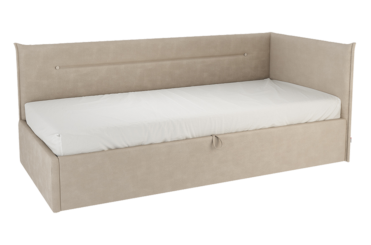 Кровать с подъемным механизмом Альба (Тахта) 90х200 см (капучино (велюр))