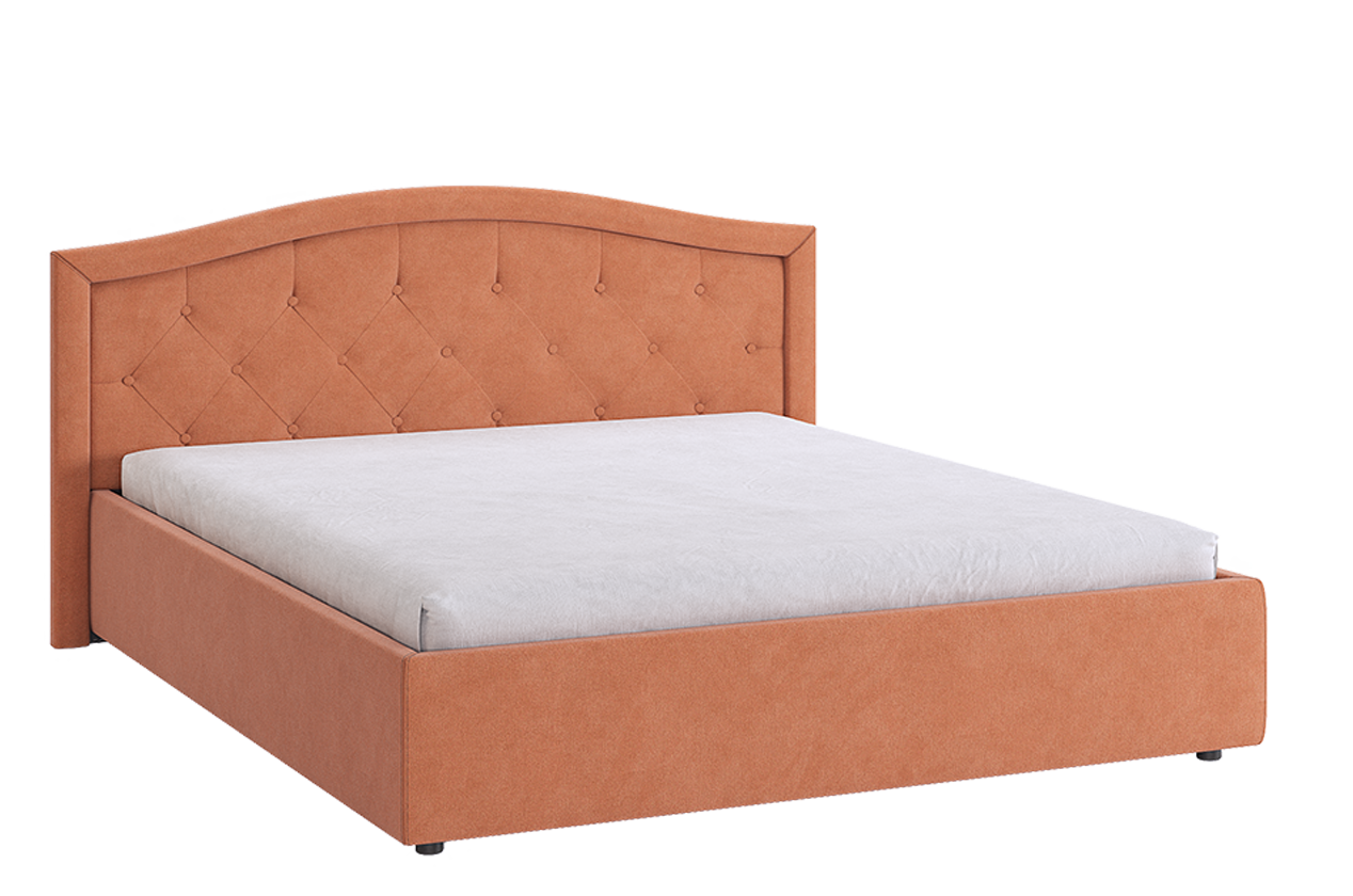 Кровать с основанием Верона 2 160х200 см (персик (велюр))