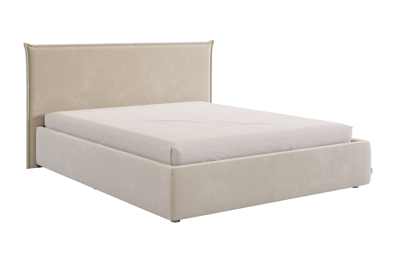 Кровать с основанием Лада 160х200 см (крем (велюр))