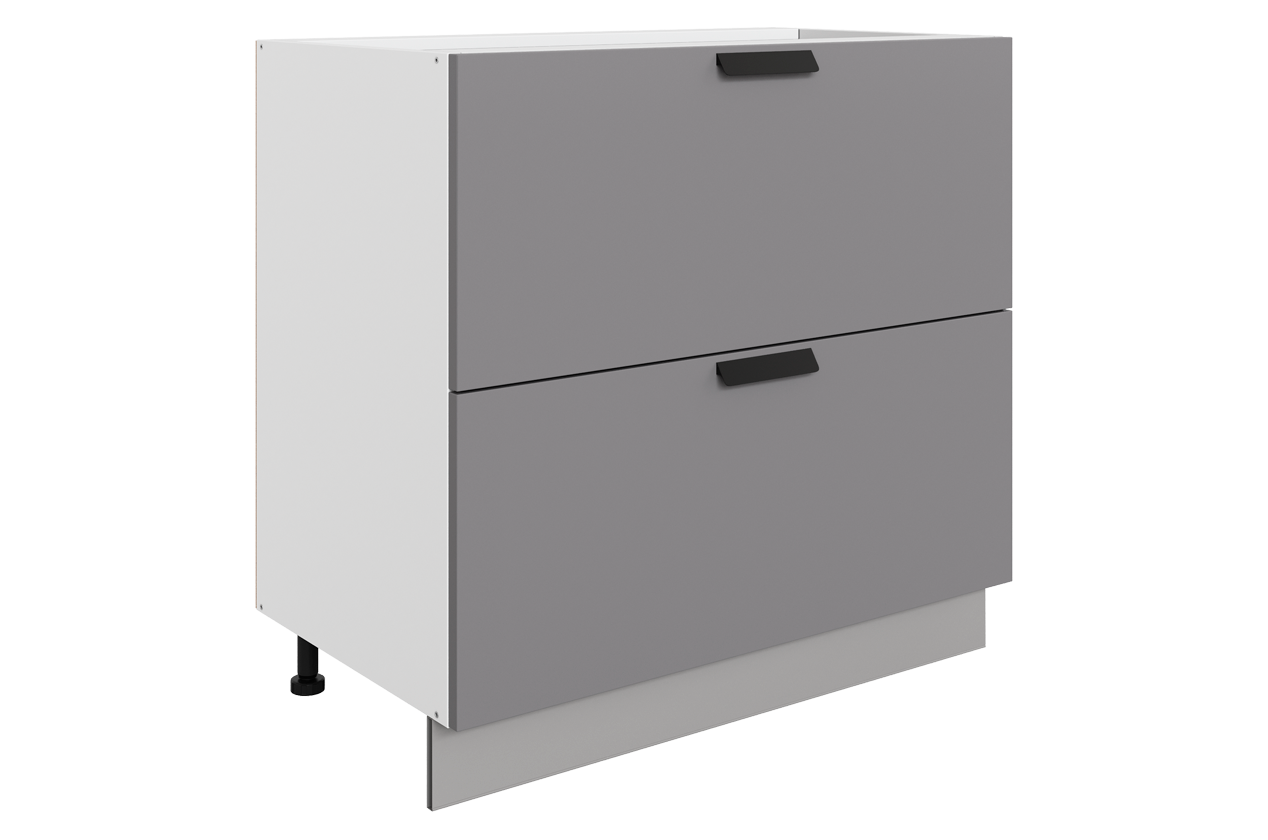 Джаз Шкаф рабочий L800 Старт (2 ящ.) (эмаль) (белый/серый)