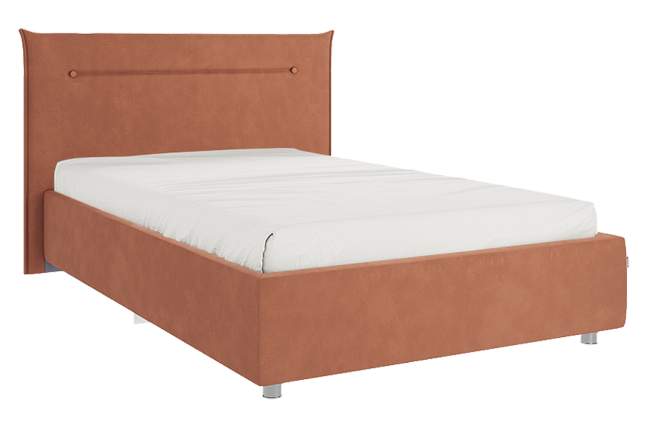 Кровать с основанием Альба 120х200 см (персик (велюр))