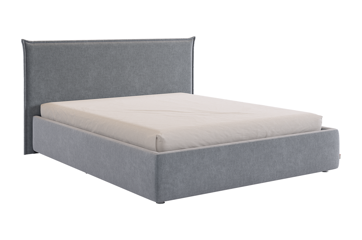 Кровать с основанием Лада 160х200 см (графит (велюр))