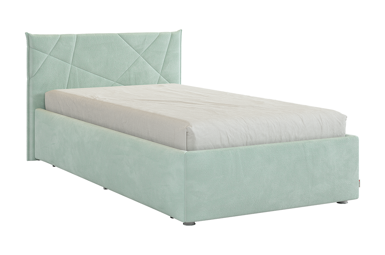 Кровать с основанием Квест 90х200 см (мята (велюр))