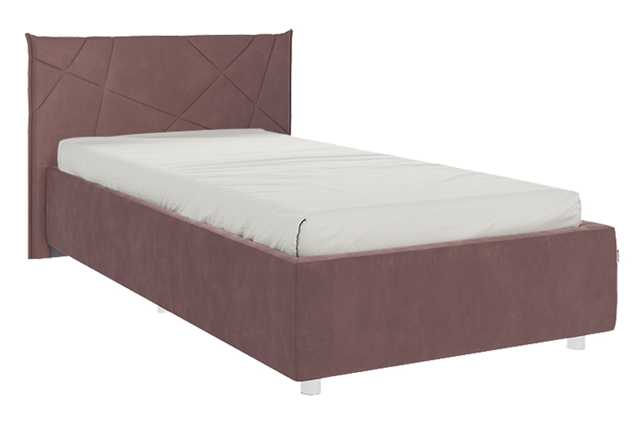 Кровать с основанием Квест 90х200 см (пудра (велюр))