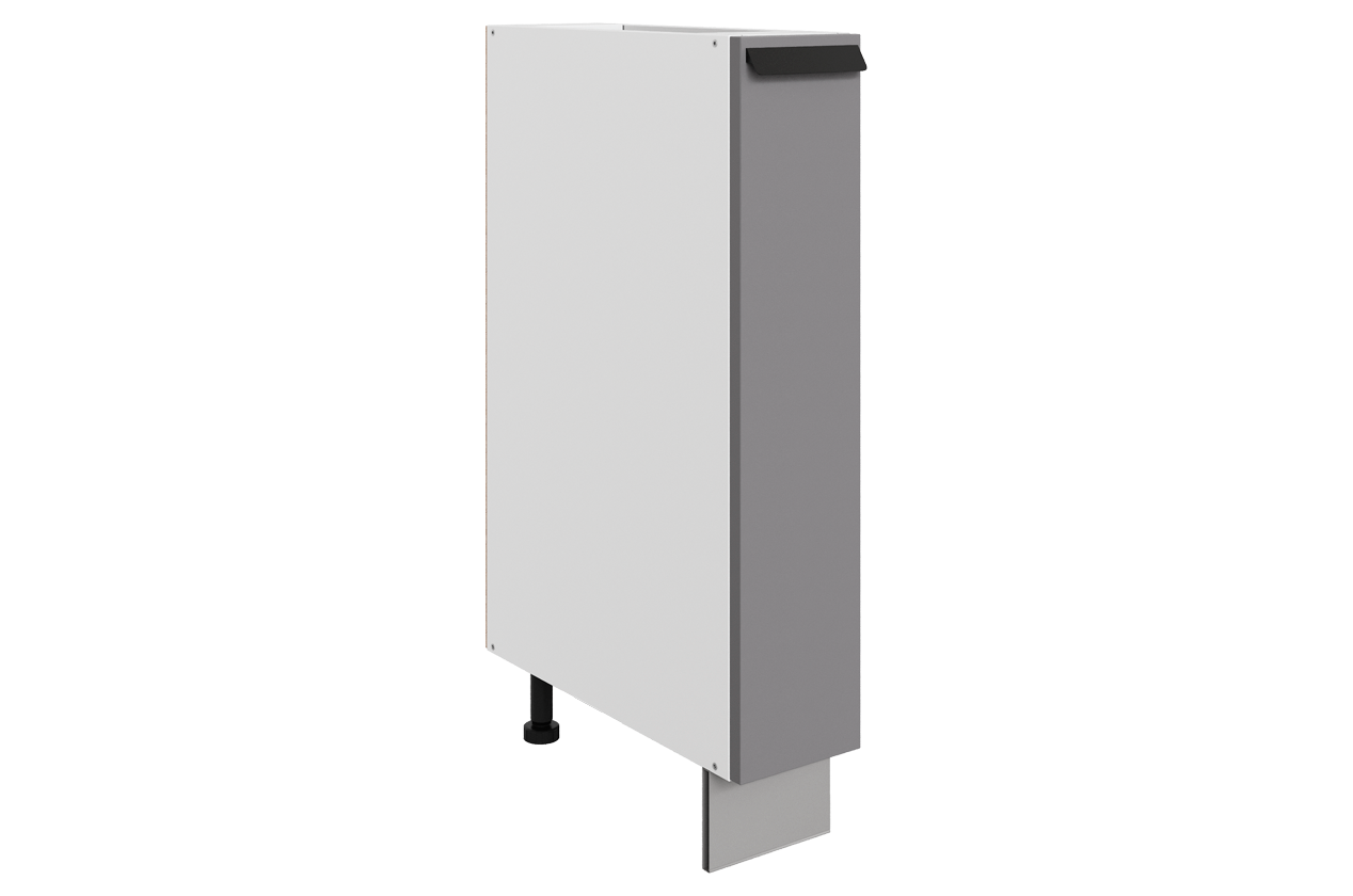 Джаз Шкаф рабочий L150 (1 дв. гл.) (эмаль) (белый/серый)