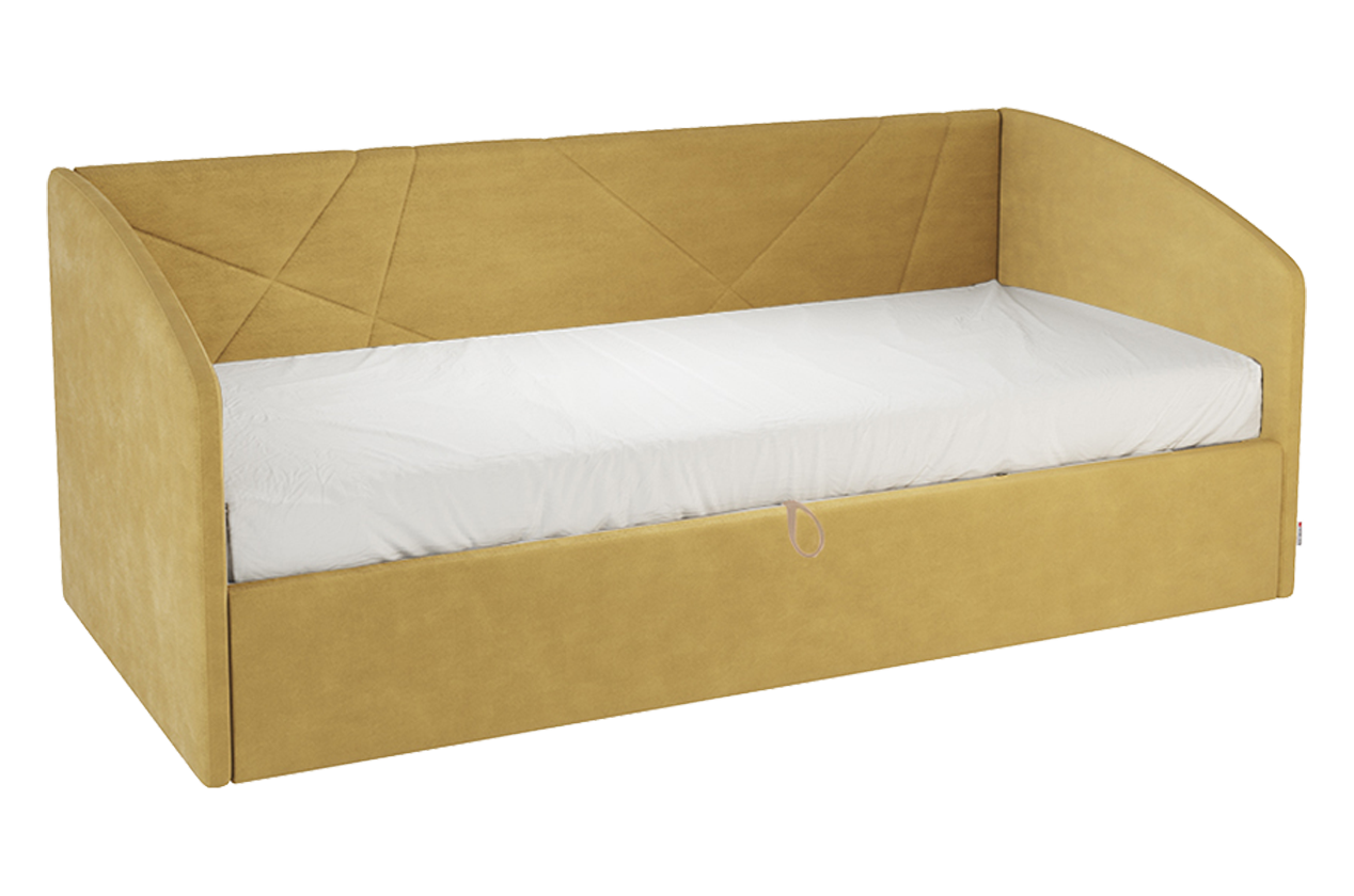 Кровать с подъемным механизмом Квест (Софа) 90х200 см (медовый (велюр))