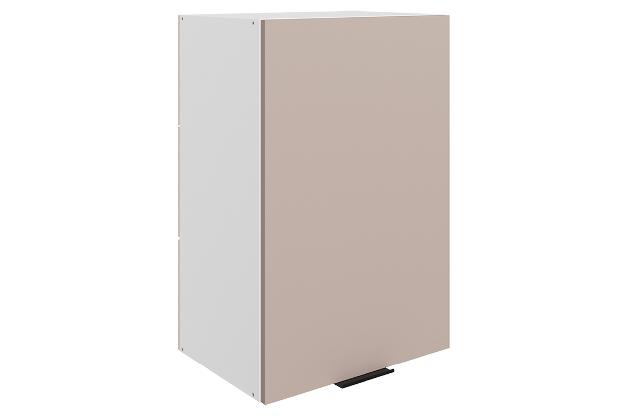 Стоун Шкаф навесной L450 Н720 (1 дв. гл.) (белый/грей софттач)
