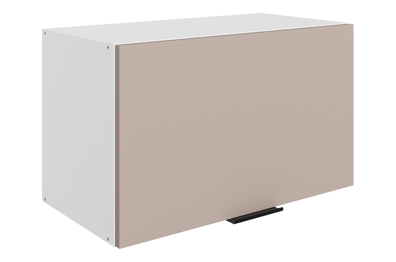 Стоун Шкаф навесной L600 Н360 (1 дв. гл.) (белый/грей софттач)