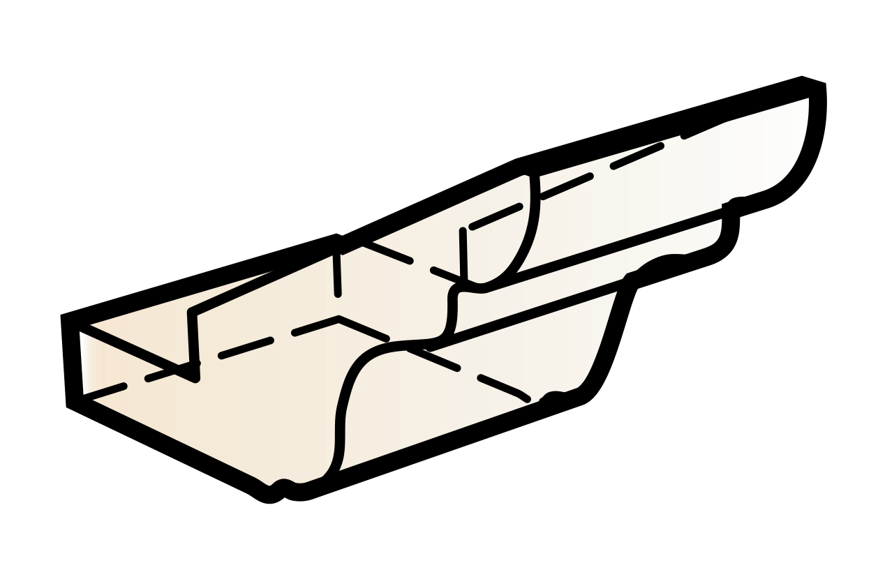 Элемент карниза стыковочный прямой Бавария (ультра)