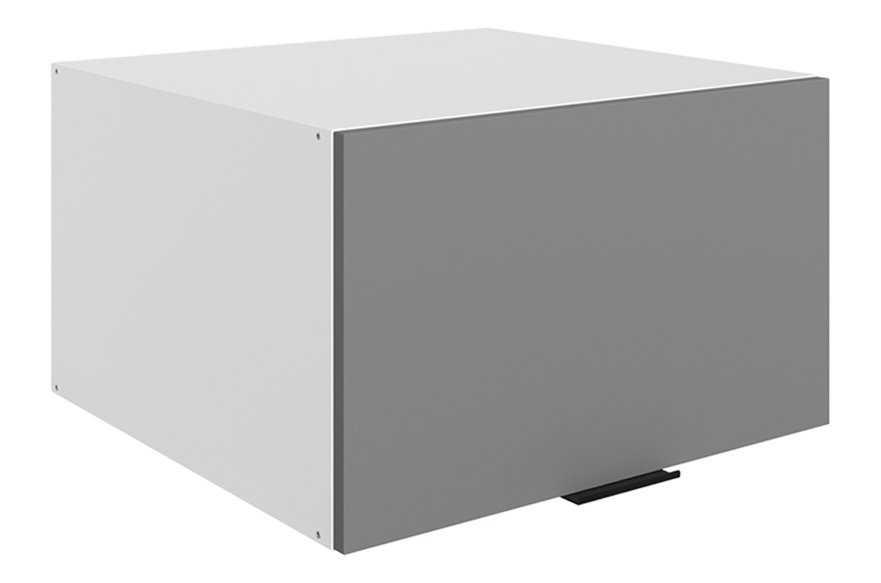 Стоун Шкаф навесной антресоль L600 Н360 (1 дв. гориз.) (белый/оникс софттач)