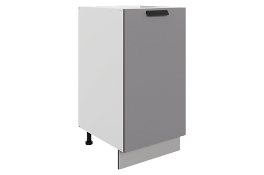 Джаз Шкаф рабочий L400 (1 дв. гл.) (эмаль) (белый/серый)