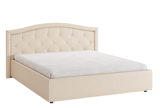 Кровать с основанием Верона 160х200 см (крем (экокожа))