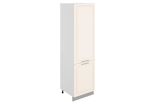 Мишель Шкаф-пенал L600 под холодильник (2 дв.гл.) (эмаль) (белый/лен)
