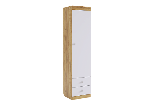 Форсаж Шкаф комбинированный (с ящ. 1-створчатый) (дуб крафт золотой/белый)