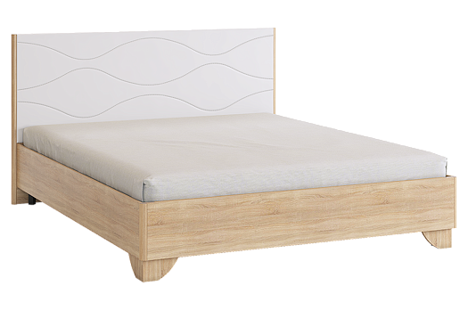 Зара Кровать с основанием Комфорт 160х200 см (дуб сонома/белый)