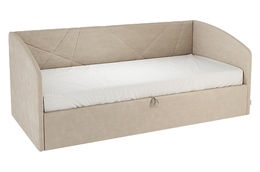 Кровать с подъемным механизмом Бест (Софа) 90х200 см (капучино (велюр))
