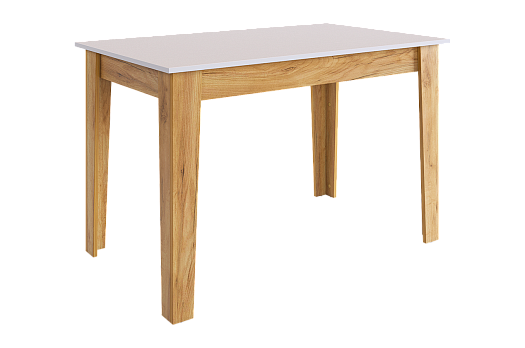 Стол обеденный раздвижной Цезарь (белое дерево/дуб крафт золотой)