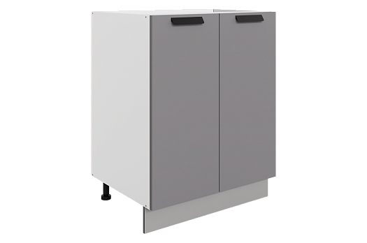 Джаз Шкаф рабочий L600 (2 дв. гл.) (эмаль) (белый/серый)