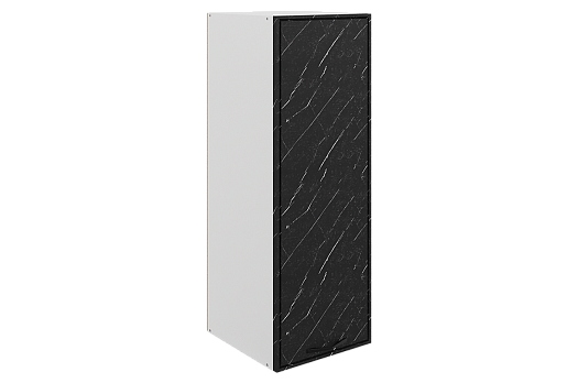 Монако Шкаф навесной L300 Н900 (1 дв. гл.) (белый/мрамор блэкберн матовый)
