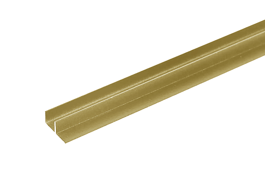 Угловая планка F-образная для стеновой панели 6мм (золото) Кухня (золото матовое)