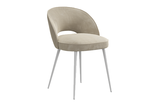 Стул Моли 2 Т1 (пломбир (велюр)/белый)