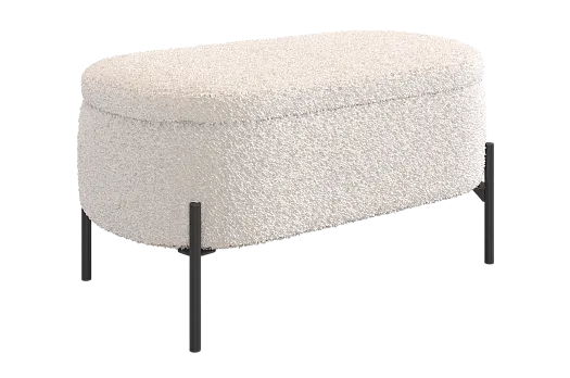 Пуф Барни (белый (плюш))