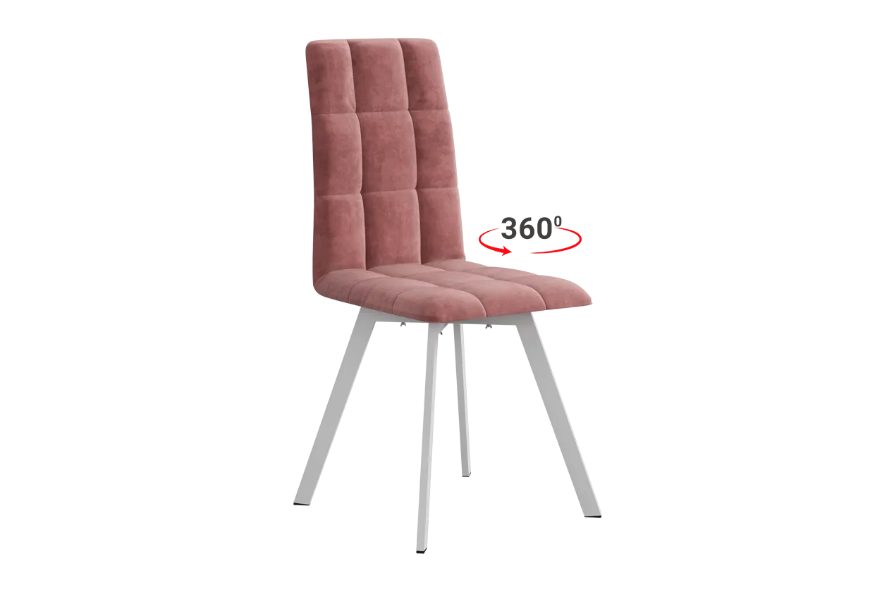 Стул Турин 2 Т2П (вереск (велюр)/белый)