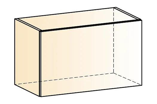 Бостон Шкаф навесной L600 Н360 (1 дв. гл.) (белый/лайм)