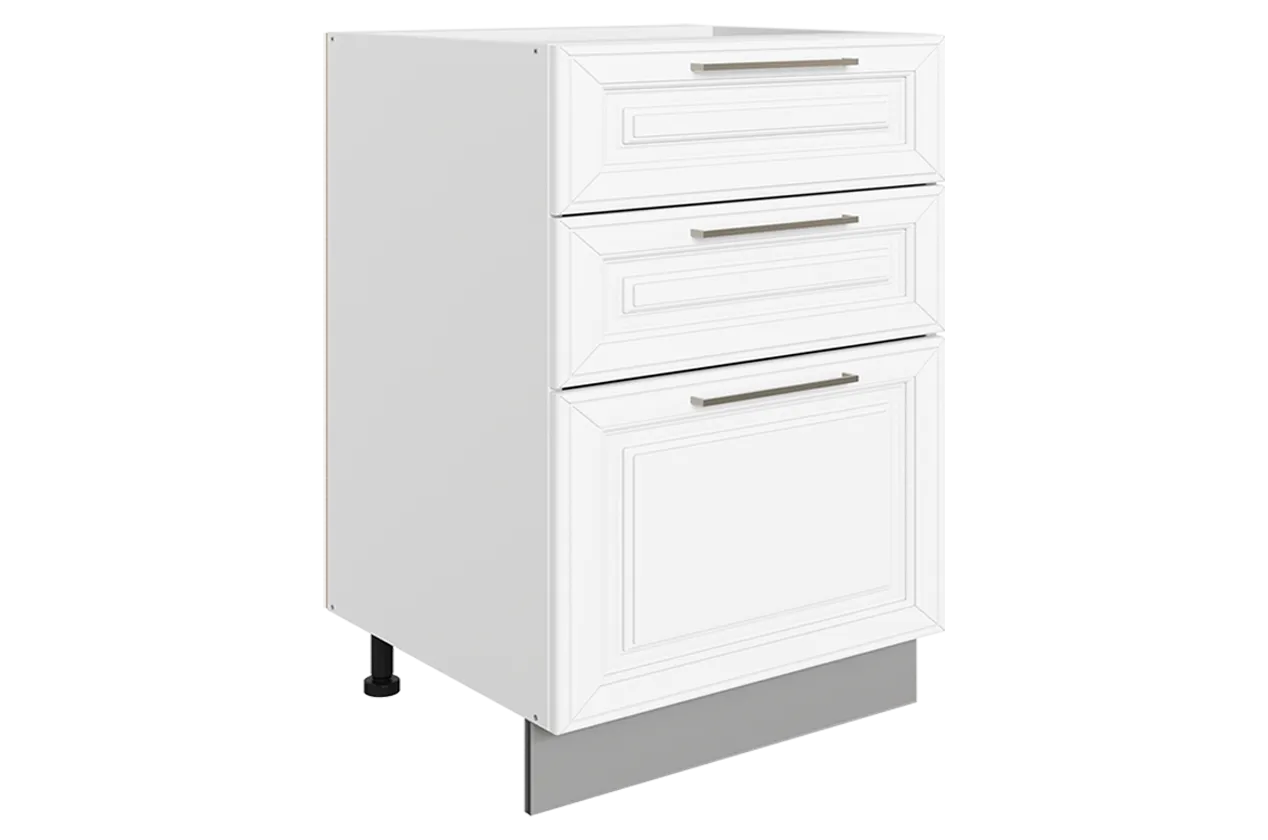 Мишель Шкаф рабочий L500 Старт (3 ящ.) (эмаль) (белый/белый)