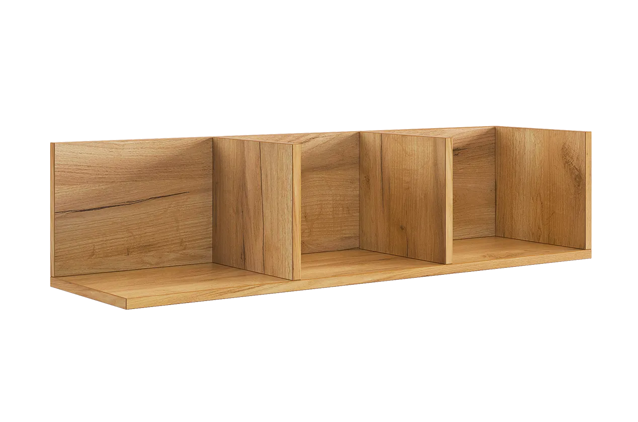 Рич Полка навесная 2 (дуб крафт золотой)