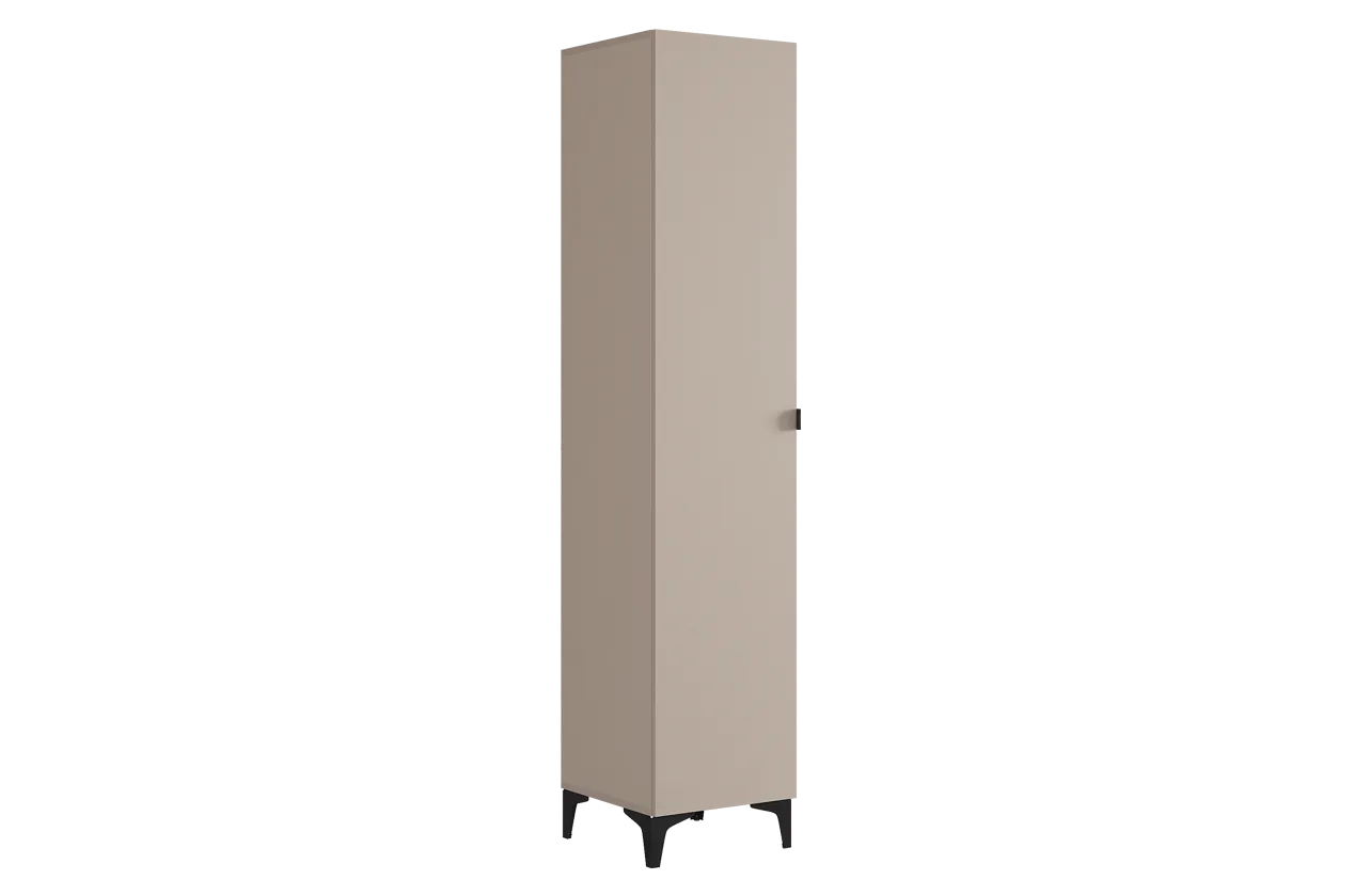 Рич Шкаф однодверный (кашемир/фрапучино матовый/черный)