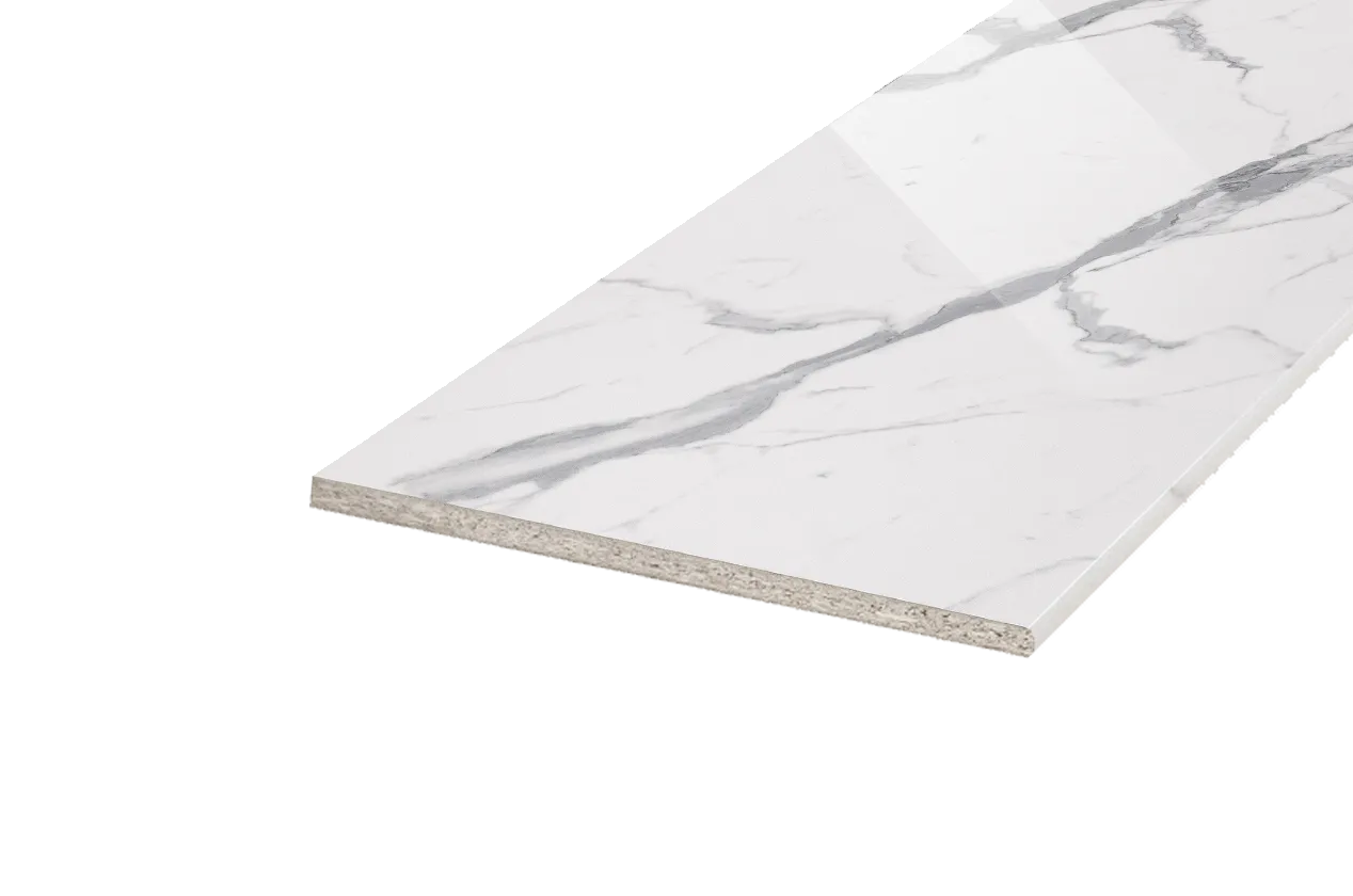 Столешница постформинг глянец H38 L1600 (гранит белый глянец)