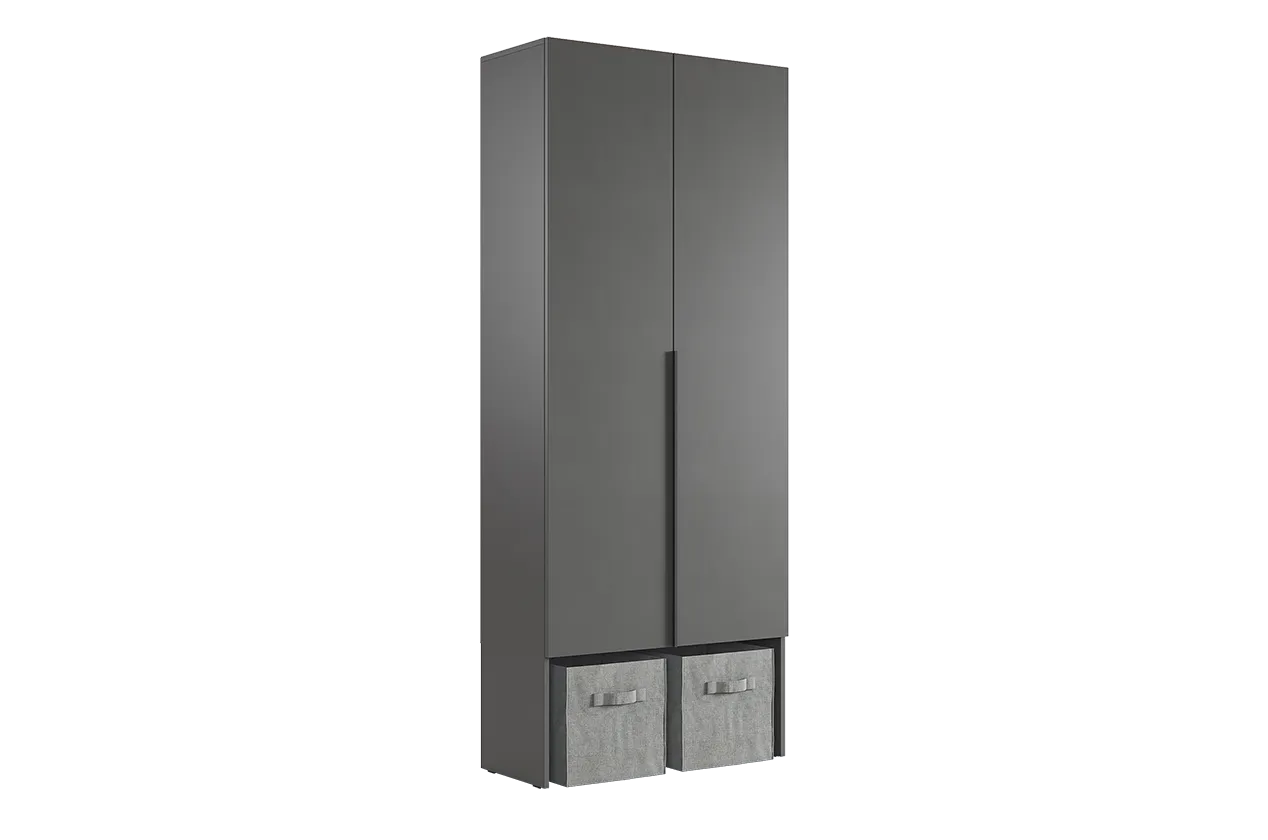 Шкаф двухдверный L800 Баско (графит)