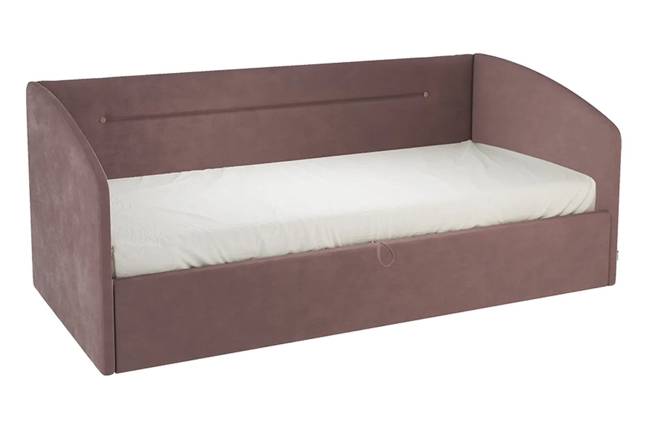 Кровать с подъемным механизмом Альба (Софа) 90х200 см (пудра (велюр))