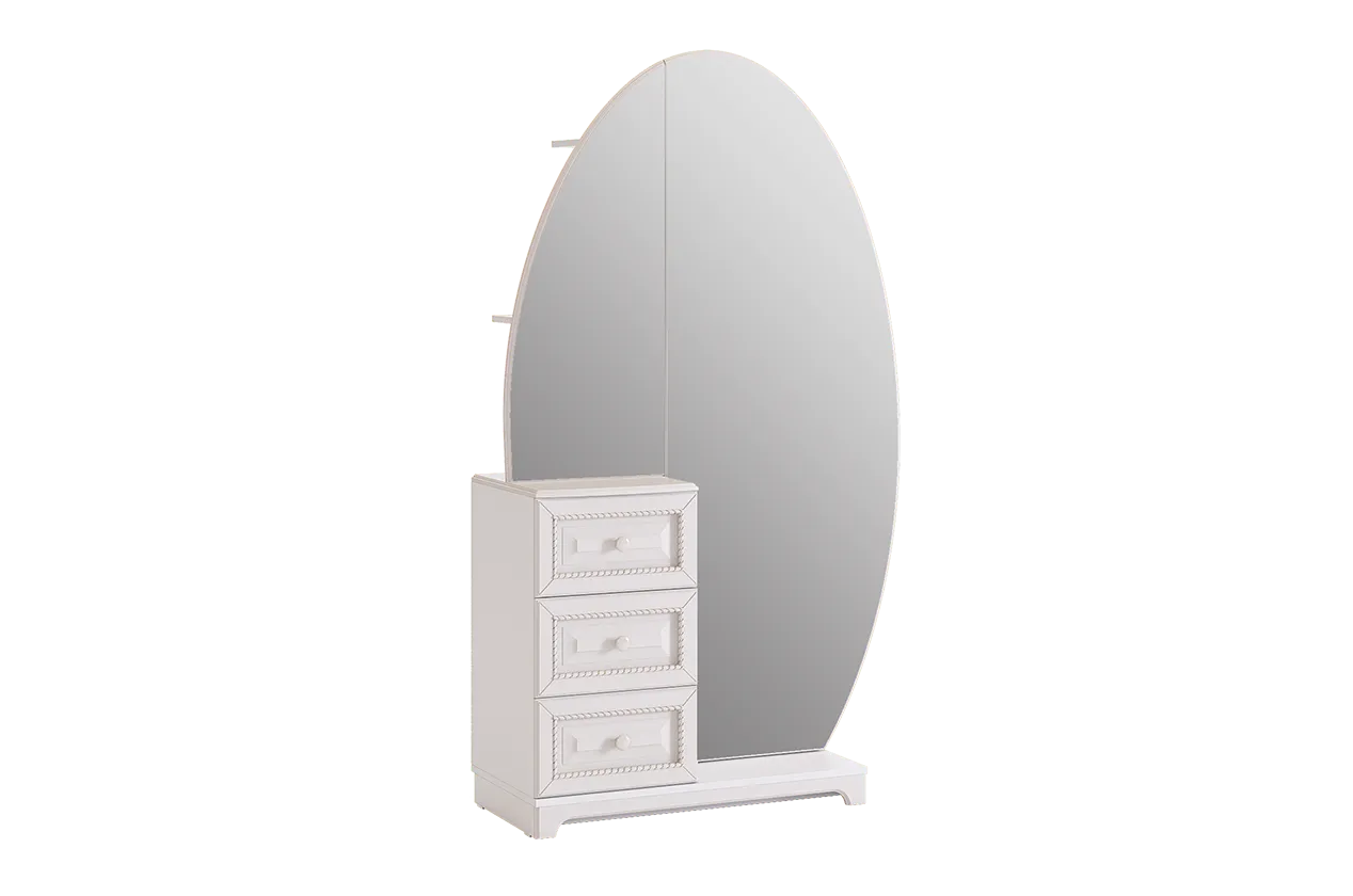 Белла Шкаф комбинированный (белый/джелато софт)