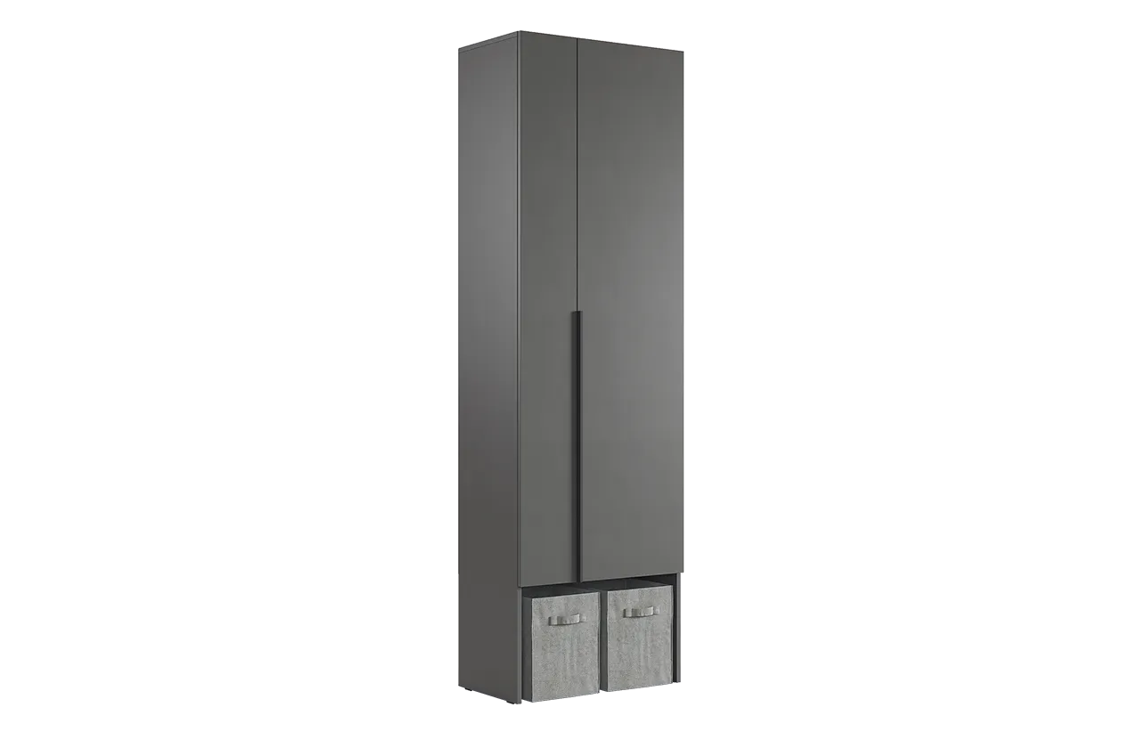 Шкаф двухдверный L600 Баско (графит)